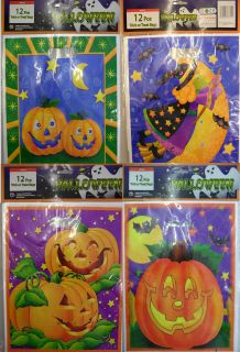 12pc LARGE HALLOWEEN TRICK OR TREAT LOOT PARTY BAGS PUMPKIN WITCH BAT 