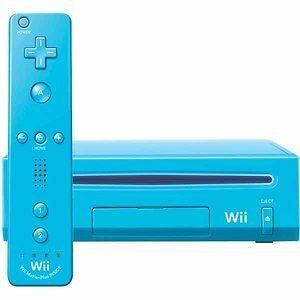   Limited Edition Blue Nintendo Wii console bundle   Remote & Nunckuk