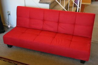   Microfiber Futon Sofa With Adjustable Back Klik Klak Bed Sleeper t88