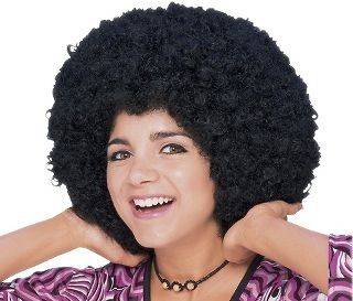 Womens Costume Disco 60s 70s Large Fro Black Afro Wig