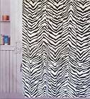Modern Black and White Zebra Stripe Picture Bathroom Fabric Shower 
