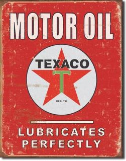 Vintage TEXACO Metal Sign Motor Oil Gas Station Decor