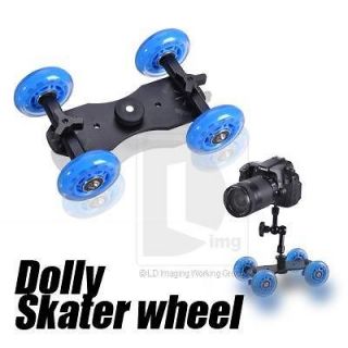 Tabletop DSLR Camera Dolly Slider Skater Wheel Truck Stabilizer fr 5D2 