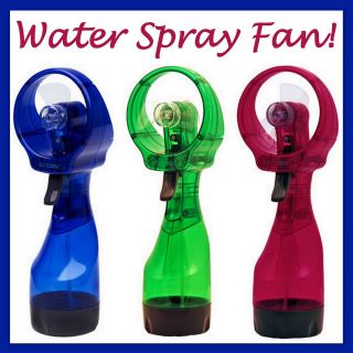   Handheld Water Mist Spraying Spray Misting Cooling Cool Battery Fan