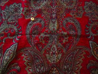 Pindler Fabric Sample Red Paisley Turkish Ottoman Empire Lush Crafts 