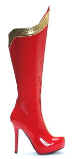   Platform Knee Hi Wonder Woman Super Girl Hero Costume Boots size 6 7 8