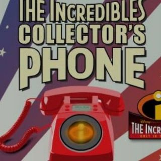   The Incredibles Red Collectors Corded Telephone/Phone SBC NIB NEW