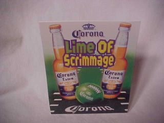 CORONA BEER LIME OF SCRIMMAGE TABLE TENT