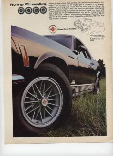 1970 Kelsey Hayes Company Stripper Wheel on Mustang Ad 