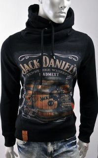 Jack Daniels Old No.7 Bella Whiskey Mens Black Sweat Hoddie Sweater 