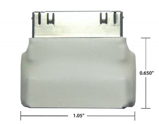 Dock Extender 30 pin Adapter White Basic Single Deal for iPod All 