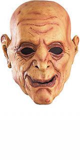 Vinyl Old Man Mask Creepy Scary Face Halloween Costume