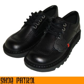 Kickers Kick Lo Black School Shoes Mens sizes UK6 UK11
