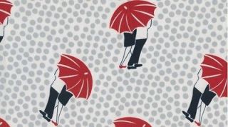   Stella Town and Country Fabric British Couple Umbrella Red Blue Gray
