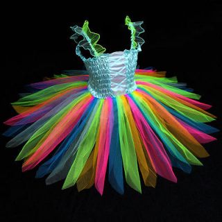 b004 Xmas Halloween Blue Dance Ballet Tutu Party Girl Dress Costume 8 