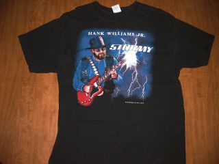 HANK WILLIAMS JR. Stormy large T shirt Bocephus tour 2000 country rock