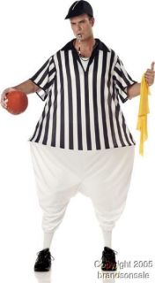 Adult Fat Football Referee Funny Mens Halloween Costume