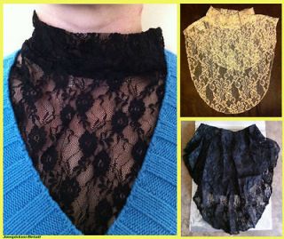 Ladies Womens Lace Effect Elegant Modesty Panel Cover Chest Cleavage 