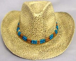 Wholesale Lot   6 Pcs   Cow Boys   Cow Girls Western Rodeo Straw Hat 