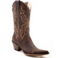 NIB Womens Stetson 0530BR Western Mid Calf Fashion Cowboy Boots
