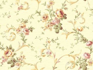 cabbage rose wallpaper in Rolls & Sheets