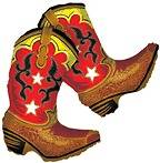 36 balloons COWBOY BOOTS party HORSE rodeo HOE DOWN