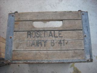1941 Rosedale Dairy Milk Crate Wooden