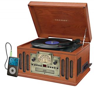 Crosley CR704 Turntable Record Player AM/FM Radio CD  Input Spare 