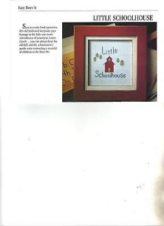   LITTLE SCHOOLHOUSE COUNTED CROSS STITCH CHART, NICE FOR BEGINNERS