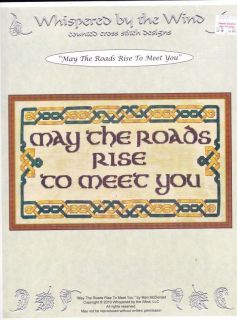   the Roads Rise to Meet You Irish Blessing Cross Stitch Sampler Chart