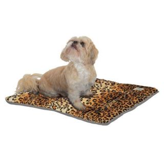   Pet Dreams Designer Leopard Print Sleepeez Dog Crate Pillow Bed NEW