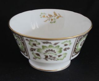 ROYAL CROWN DERBY CHINA GREEN DERBY PANEL OPEN SUGAR BOWL   RICE LARGE 