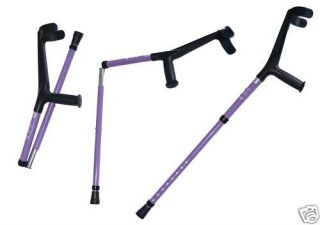Single folding half cuff crutch available in 17 colours