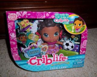 NIB* BABY ALIVE Crib Life Doll LULU LAKE Born Awesome