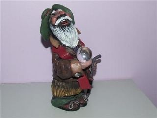   Old Man Winter Father Christmas Crystal Ball Paper Weight Statue