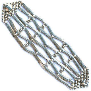   Liquid Metal Mesh Cuff Bracelet 7 Long 2.75 Wide Design B 79