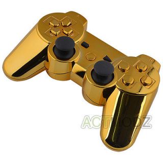 Chrome Gold Custom Shell For PS3 Controller With Matching Buttons 