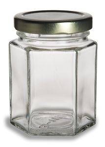 Hexagon (Hex) Glass Jars for Candles 6 oz #12