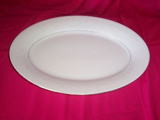 Vtg Crown Ming Fine China Oval Serving Platter Plate Dish Lace Pattern 