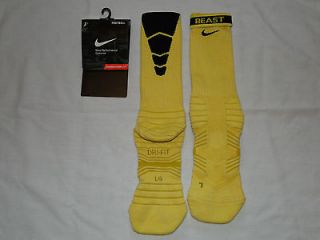 Nike Custom Football ELITE BCS Socks   Yellow and Black   Lg (8 12 