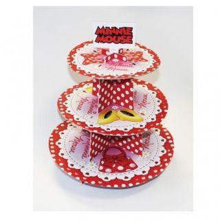 Minnie Mouse Red Polka Dot Party 3 Tier Cupcake Stand