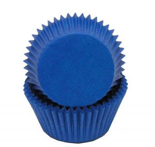 Blue Standard Baking Cups Cupcake Liners Pk/500 Glassine 1 1/4 wall 2 
