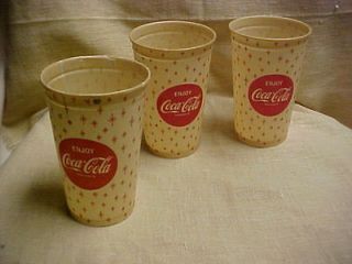 Vintage 1960s Coke Coca Cola Dixie Cup Lot tall Size Stars Design