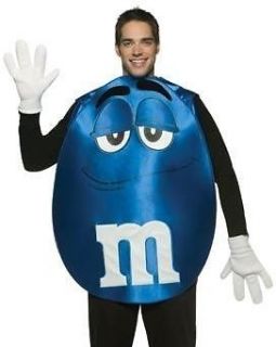 Blue M&M Candy Outfit Funny Adult Halloween Costume