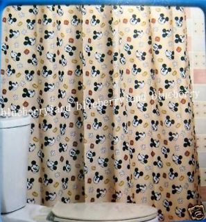 Disney Mickey Mouse Shower Curtain with ring s bathroom home household 