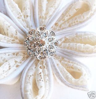 10 Round Circle Rhinestone Crystal Button Buckle Wedding Invitation 