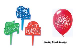Retirement Cupcake Picks Cake Toppers Decorations 12ct