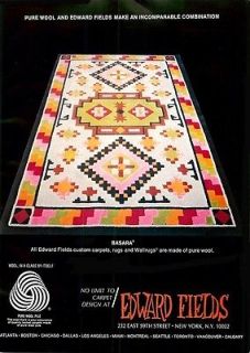 1977 Edward Fields Custom Carpets, Rugs   Basara   Ad