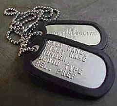 AUTHENTIC US MILITARY PERSONALIZED DOG TAGS. L@@K