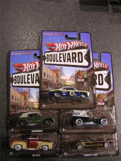 Hot Wheels 2012 BOULEVARD SERIES CASE G Set of 5 VW Thing, 56 Ford 